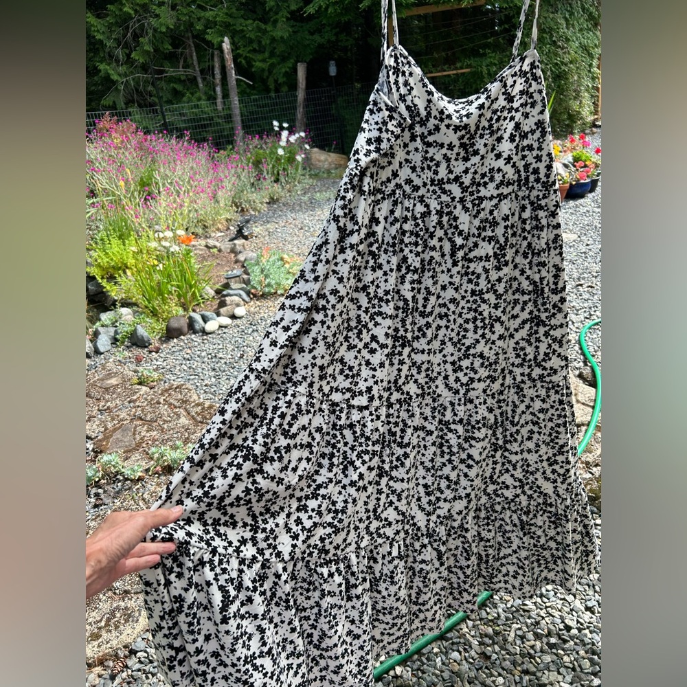 Black and White Spaghetti Strap Dress